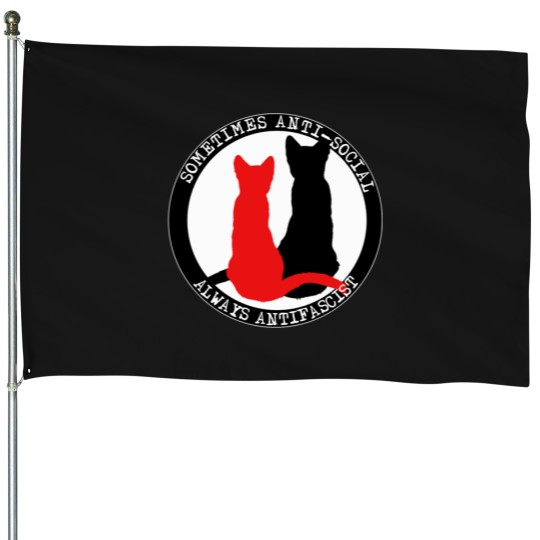Discover Antifa Cats Classic T-Shirt House Flags
