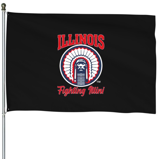 Discover Illinois Fighting Illini House Flags