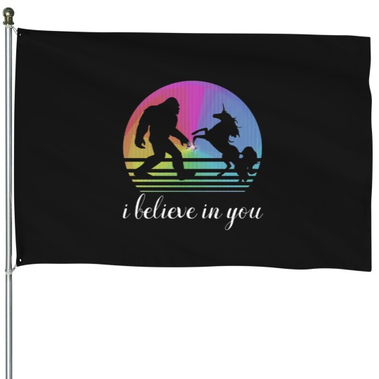 Discover _I Believe In You_ -  and Unicorn design. Couples Design to Inspire Each OtherT-Shir House Flags