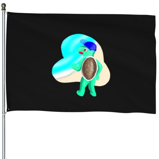 Discover Danvant- Turtle in the sea House Flags