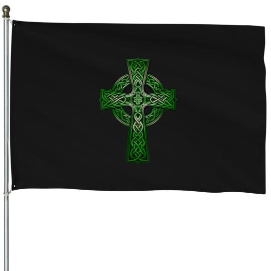 Discover irish celtic cross knot christian holy trinity scottish celt House Flags