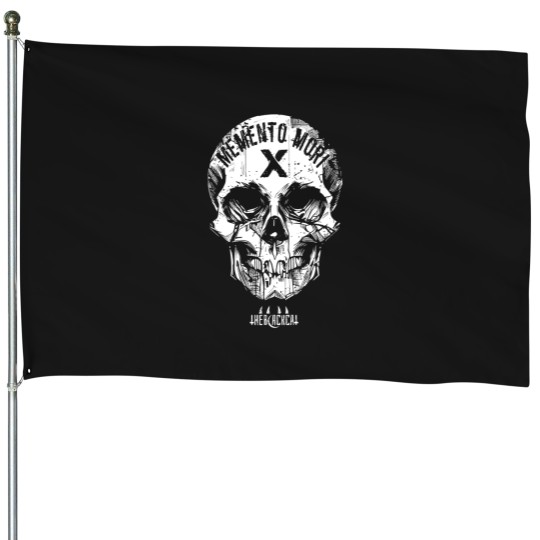 Discover Memento Mori Skull By Theblackcat House Flags