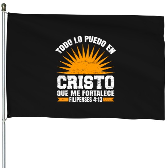 Discover Todo Lo Puedo En Cristo - Christian Spanish Bible Verse House Flags