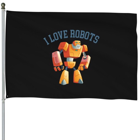 Discover robot robots House Flags