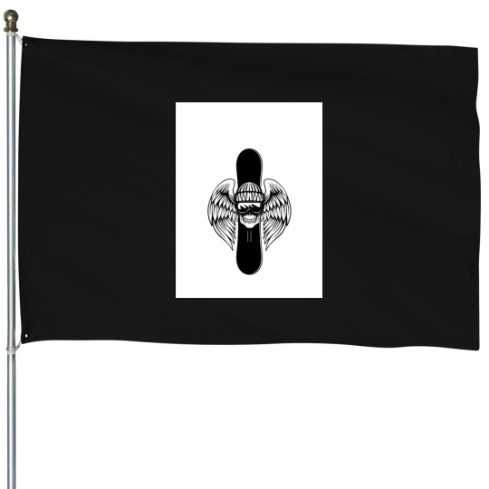 Discover Snowboard with skulls  -1 House Flags