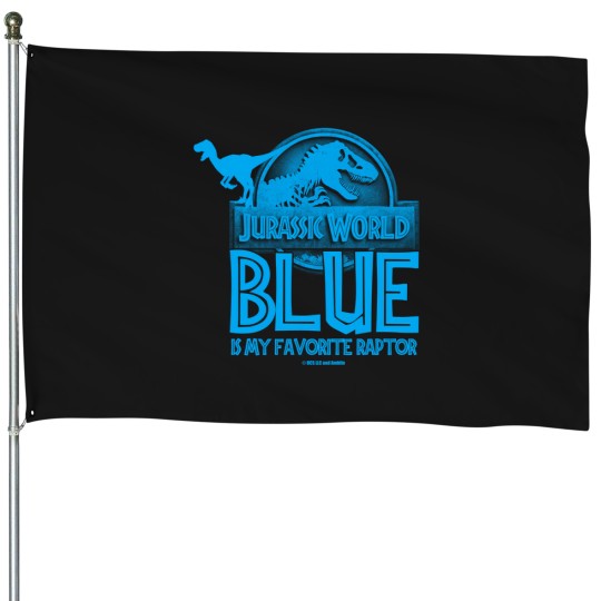 Discover Jurassic World - Blue Is My Favorite Raptor T-Shirt House Flags