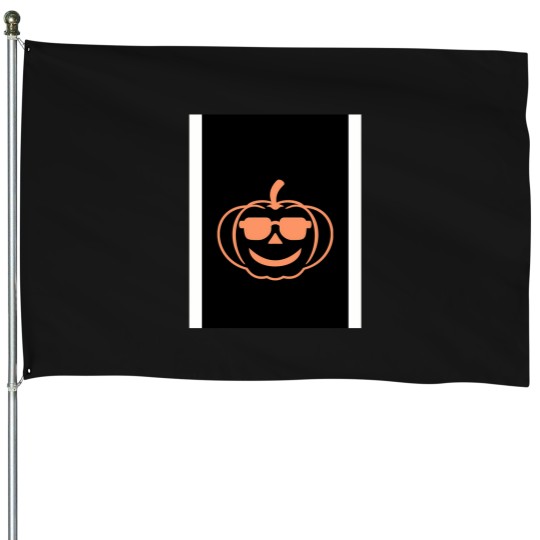 Discover Cool-Dude-Pumpkin-T-Shirt House Flags