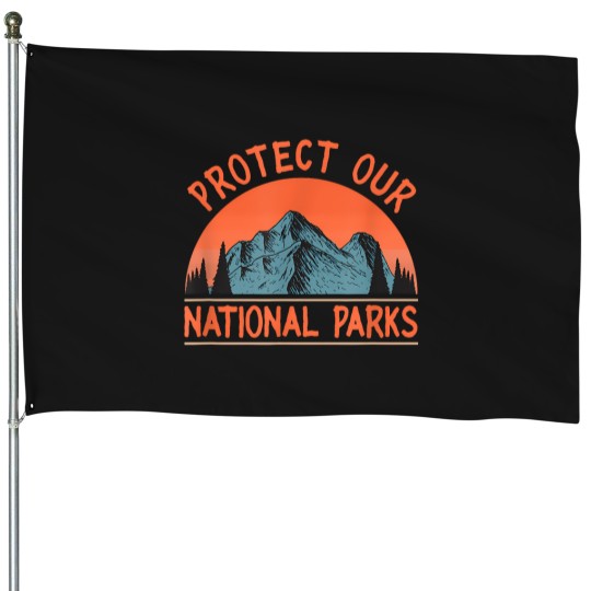 Discover protect our national parks us alt resist House Flags