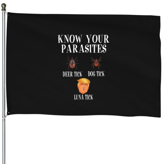 Discover President Trump Parasite Lunatic print House Flags