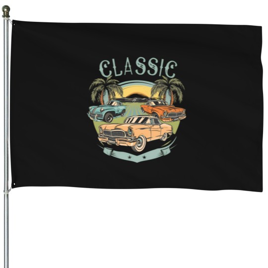 Discover Experience-The-Timeless-Elegance-Of-A-Classic-3-Car T-Shirt House Flags