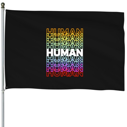 Discover human pride lgbt rainbow House Flags