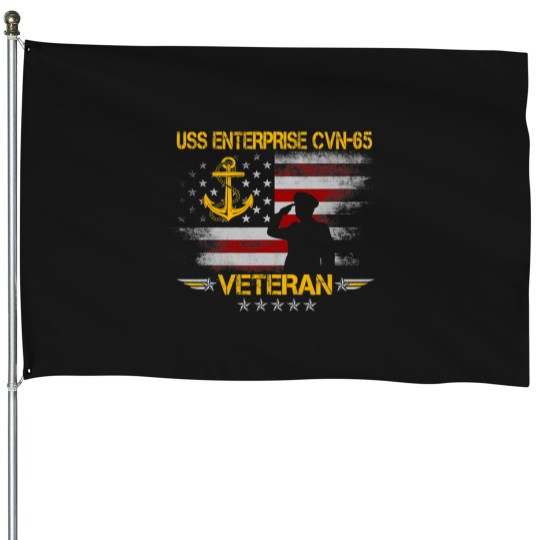 Discover Veteran Vets USS Enterprise CVN65 Aircraft Carrier Veteran Flag vintages Veterans House Flags