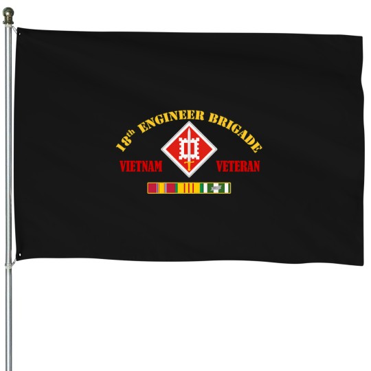 Discover 18Th Engineer Brigade Vietnam Veteran T-Shirt House Flags