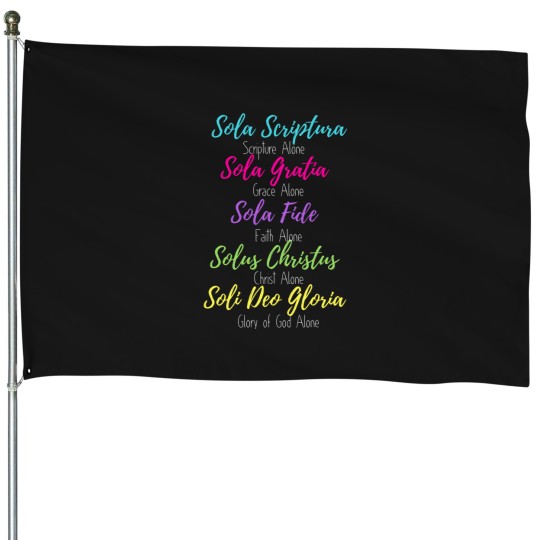 Discover Five Solas Christian Reformed Soli Deo Gloria Jesusss House Flags
