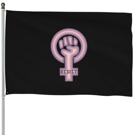 Discover feminist symbol resist House Flags