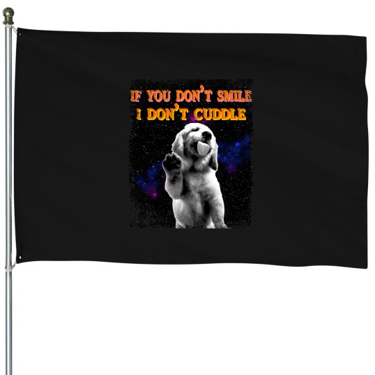 Discover purple space galaxy rave labrador retriever dog med House Flags