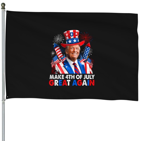 Discover Donald Trump Patriotic Firework Make 4Th Of July Great Again T-Shirt House Flags