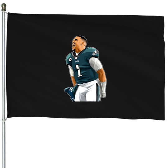 Discover Jalen Hurts-Screaming Out House Flags
