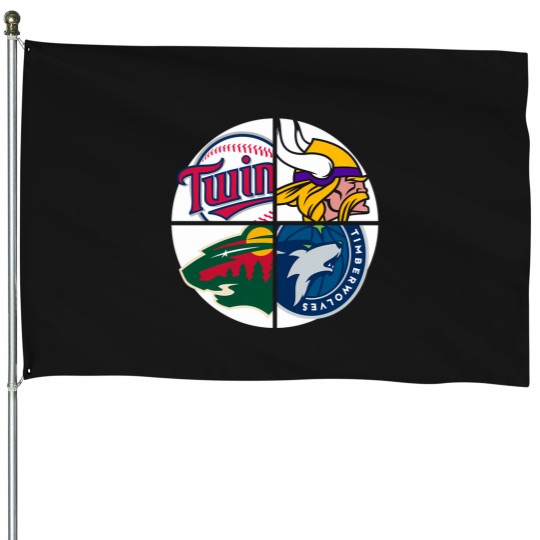 Discover Minnesota Sports House Flags