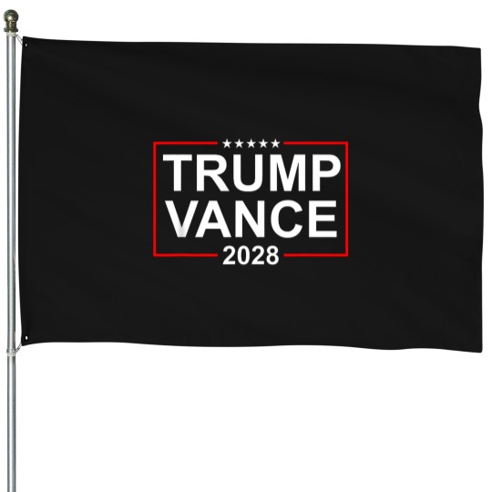 Discover Donald Trump J.D. Vance President Presidential Election 2028 T-Shirt House Flags