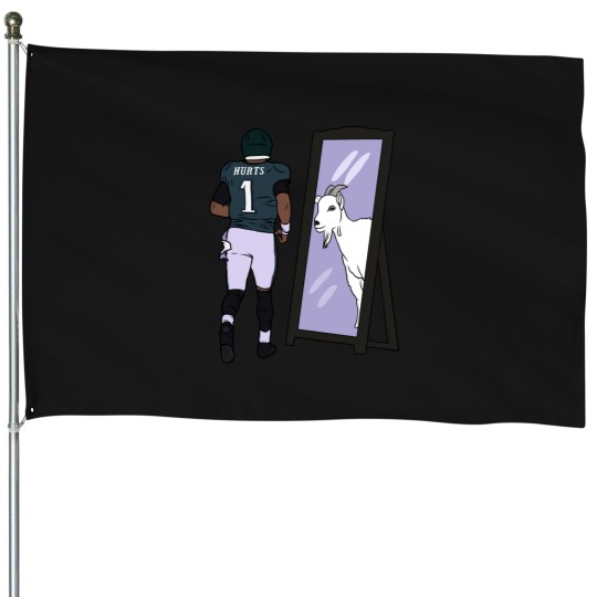 Discover Jalen Hurts Mirror Goat House Flags