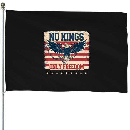 Discover no king only freedom patriotic ditreed american flag 1 House Flags