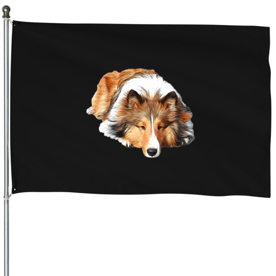 Discover rough collie House Flags