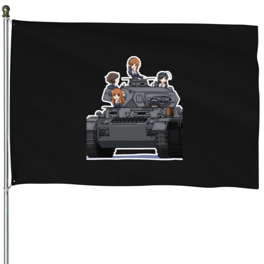 Discover 7914 Girls Und Panzer T-Shirt House Flags