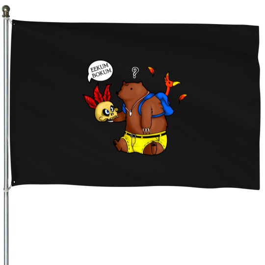 Discover A Confused Bear and his Bird House Flags