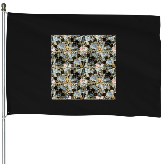 Discover Diva-Mosaic-Pattern T-Shirt House Flags
