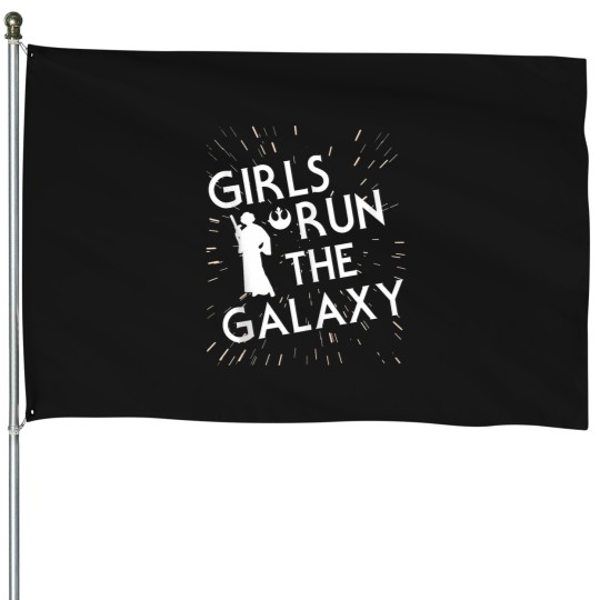 Discover girls run galaxy House Flags