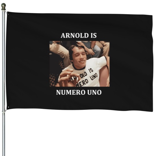 Discover Arnold-Is-Numero-Uno-T-Shirt House Flags