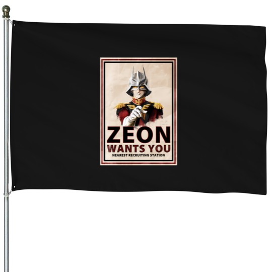 Discover zeon want you char House Flags