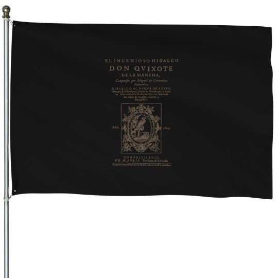 Discover Cervantes-Don-Quijote-De-La-Mancha-1605 T-Shirt House Flags