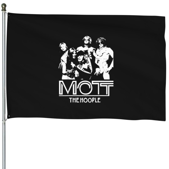 Discover White And Black Arts Motts Vintage Band Musicians Funny Rock T-Shirt House Flags