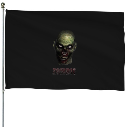 Discover cool zombie design relaxed fit House Flags