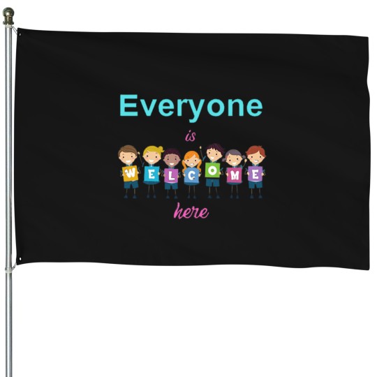 Discover Everyone is welcome here All Are Welcome Here 4 5 House Flags