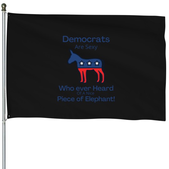 Discover funny democrat donkey anti trump House Flags
