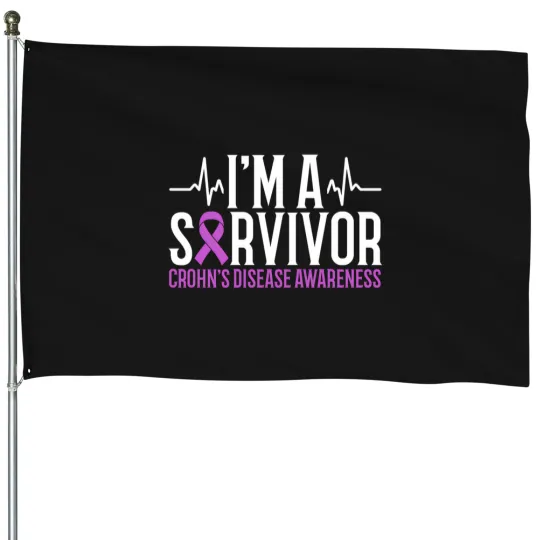 Discover I'M A Survivor Stomach Ulcer Crohn'S Disease Awareness House Flags