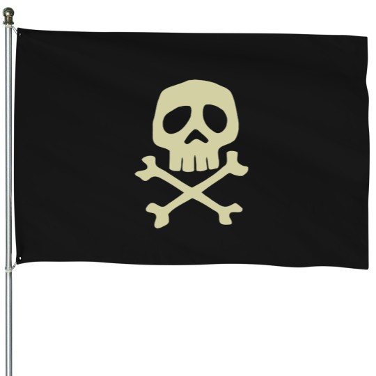 Discover Danzig Style Harlock Skull Crossbones Jolly Roger T-Shirt House Flags
