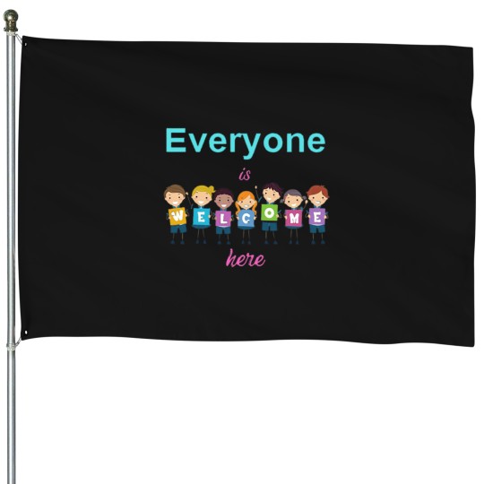 Discover Everyone is welcome here All Are Welcome Here 4 5 House Flags