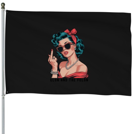 Discover elon and the felon anti trump House Flags