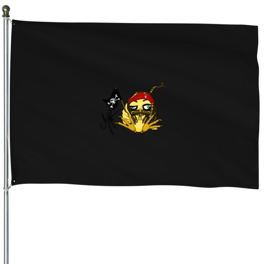 Discover grumpy chicken pirate House Flags