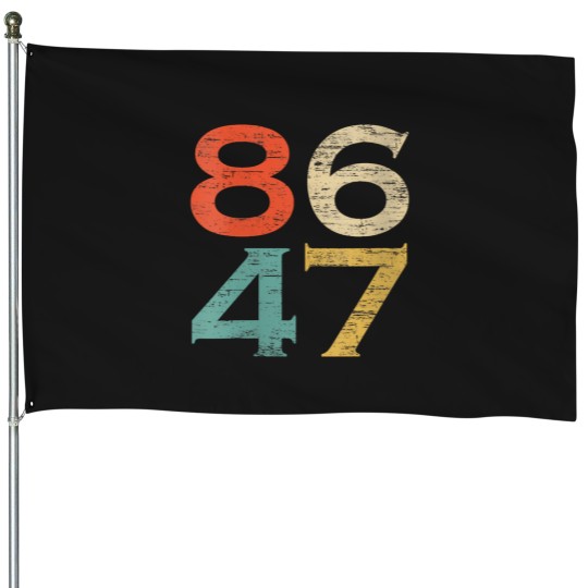 Discover s vintage retro style 8647 86 47 anti trump vneck House Flags