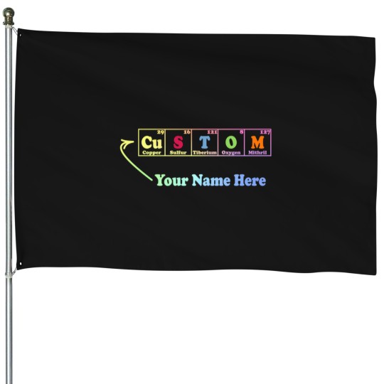Discover Custom Chemistry Periodic Table Symbols Elements T-Shirt House Flags