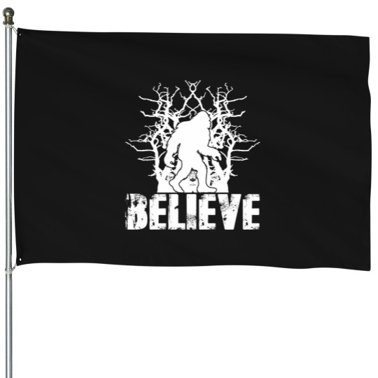 Discover Believe Sasquatch Yeti Skunk Ape Finding  Monster Urban Legend House Flags