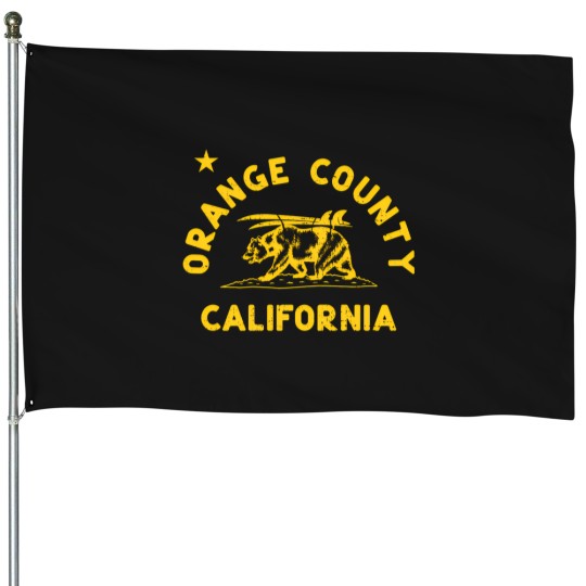 Discover Orange County California Beach Flag Bear Surf Ca Vintage House Flags