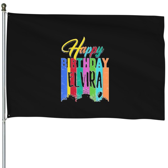 Discover Happy Birthday  Personalized Name House Flags
