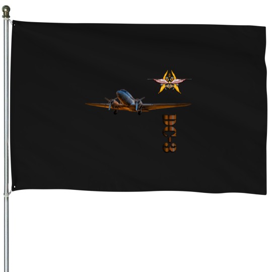 Discover Douglas Dc-3 T-Shirt House Flags