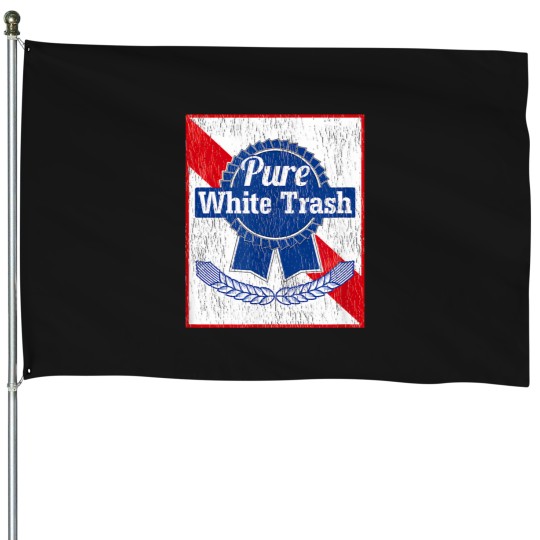 Discover funny redneck pure white trash House Flags